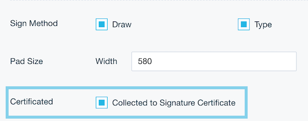 enable signature certificate